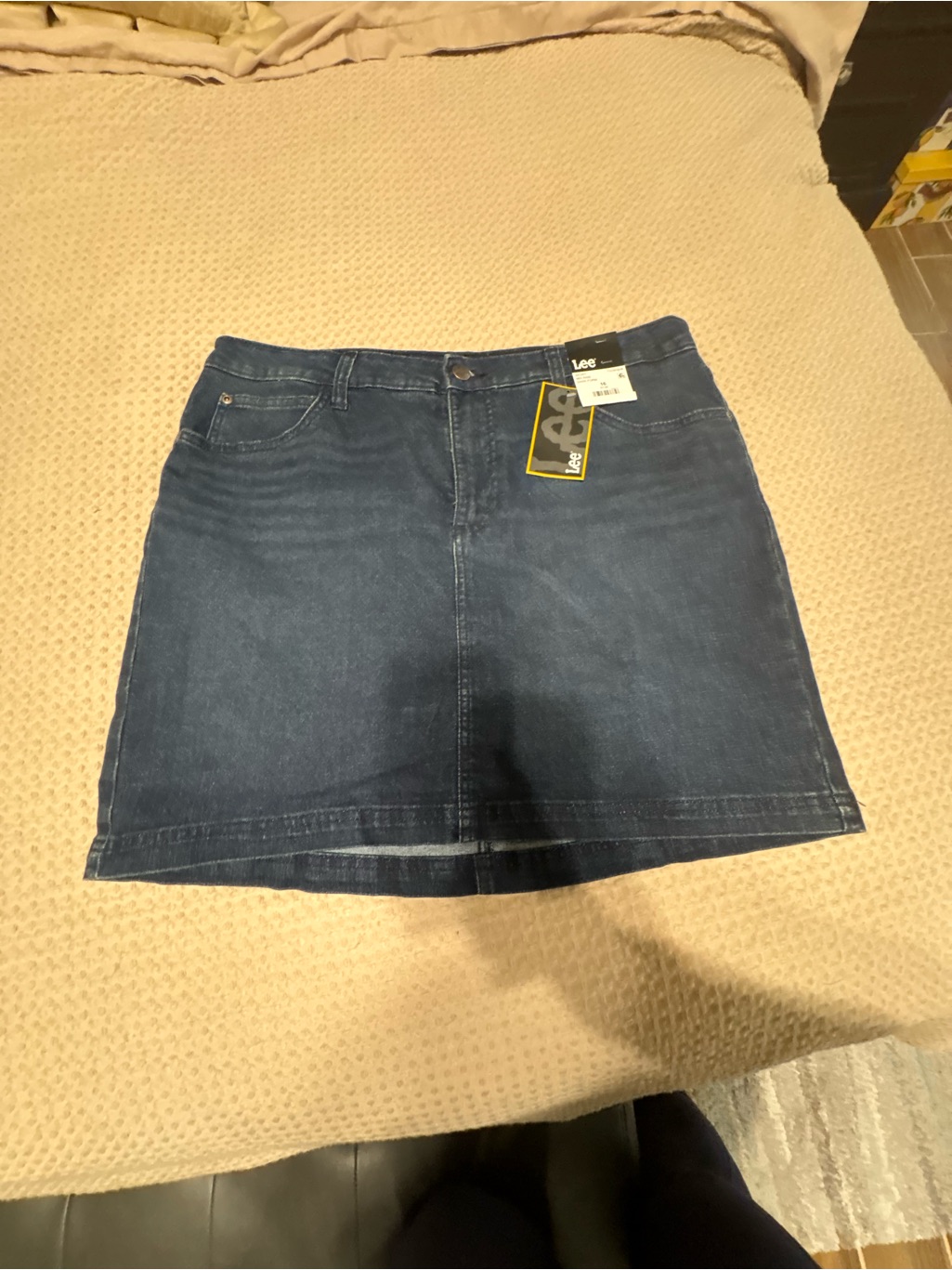 Lee Dark Blue Denim Mini Skirt